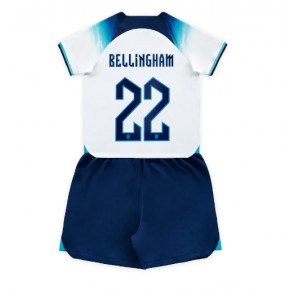 England Jude Bellingham #22 Replica Home Stadium Kit for Kids World Cup 2022 Short Sleeve (+ pants)